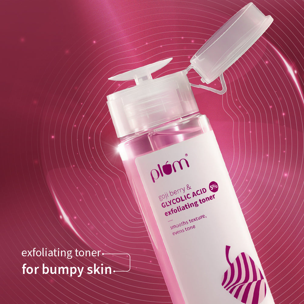 Goji Berry &  5% Glycolic Acid Exfoliating Toner for textured skin
