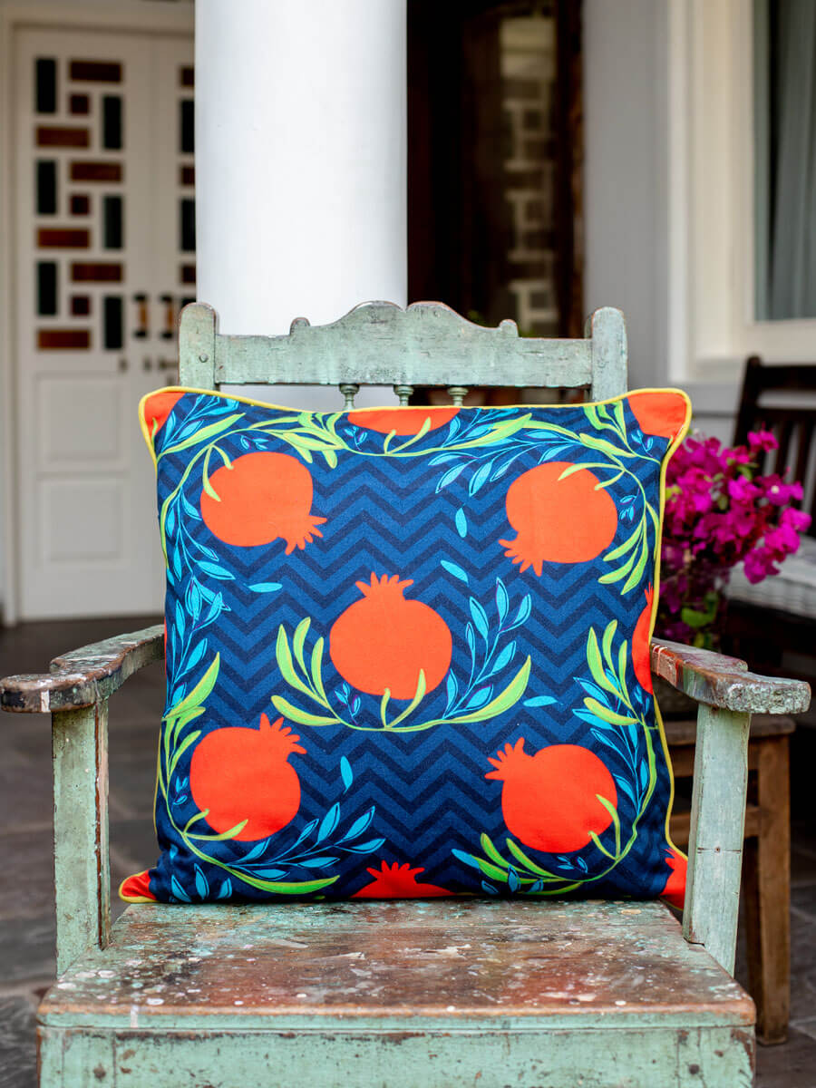 Anar Cotton Cushion Cover - 20 inch