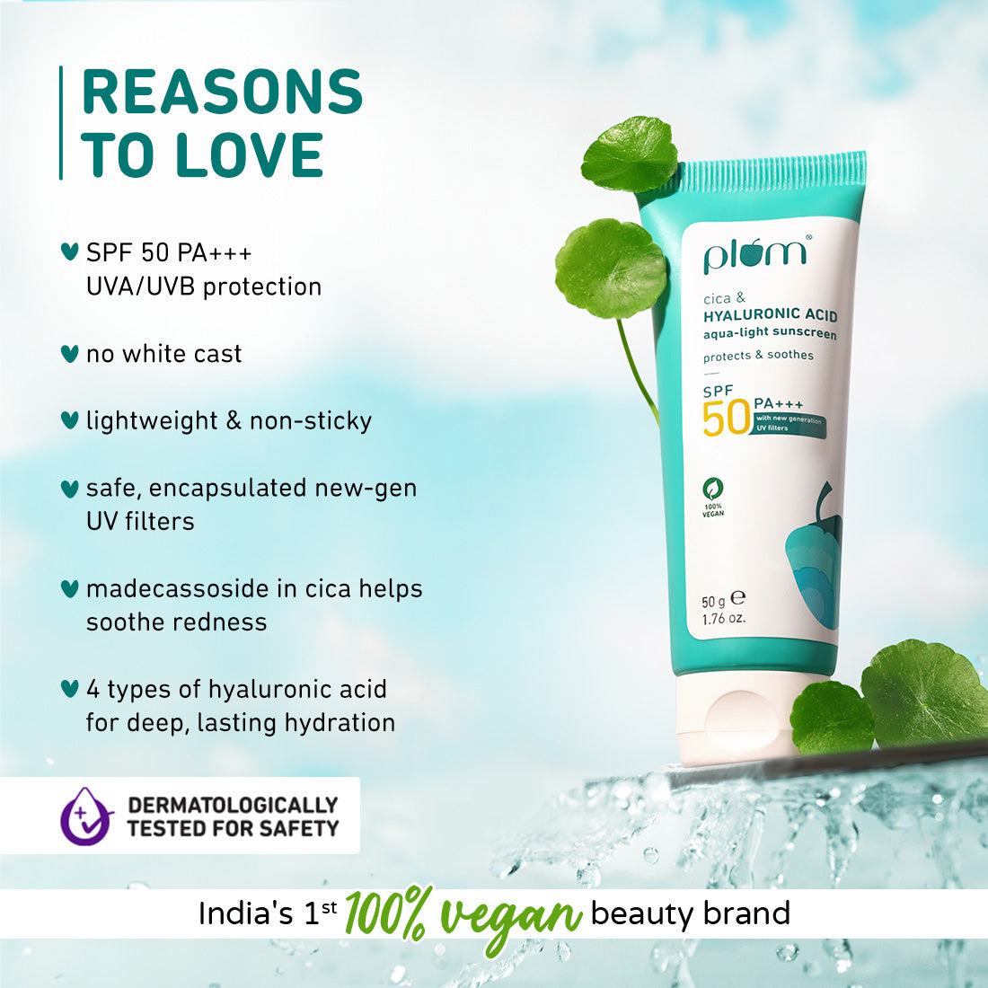 Cica & Hyaluronic Acid SPF 50 Sunscreen