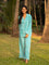 Turquoise Stripes Modal Pyjama Set