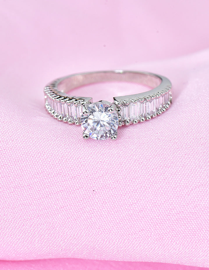 Designer Zirconia Crystal Timeless Elegance Finger Ring
