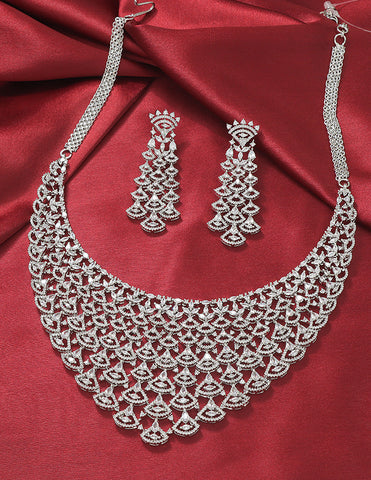 Designer Zirconia Bridal Necklace Set