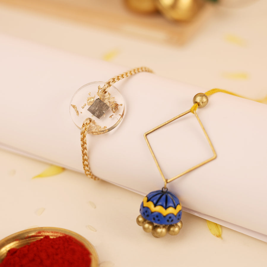 Bhaiya-Bhabhi Rakhi-Blue (Set of 2)