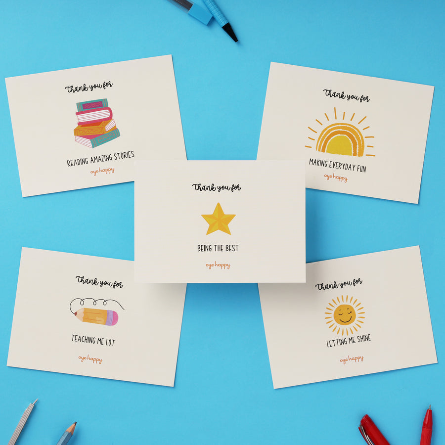 Thank You Teacher Cards (Set of 5)