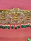 Zirconia Victorian Lakshmi Devi Belt Vaddanam With Green Beads