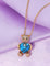 Swarovski Crystal Midnight Blue Teddy Bear Chain Pendant