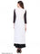 White Printed 3/4 Sleeve kurta