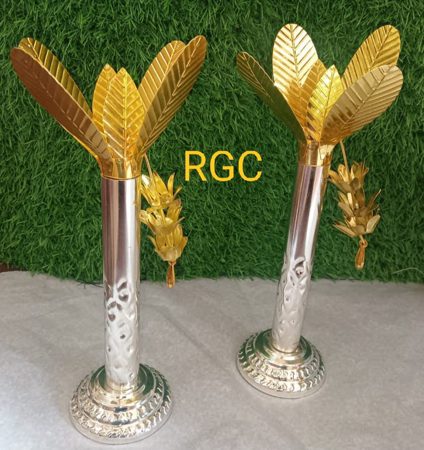 German Silver Banana Tree Gold and Silver 12
