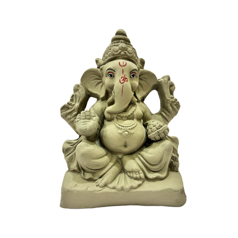 8 Inches Pure Clay Eco-Friendly Ganesha