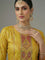 Mustard Muslin Digital Print Three Piece Set