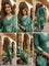 Bottle Green Muslin Floral Printed Three Piece Set