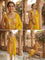 Mustard Tissue Floral Digital Print Suit Set