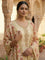 Beige Silk Floral Digital Printed Suit Set