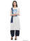 White 3/4 Sleeve Round Neck kurta