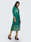 Green Printed Mandarin Neck kurta