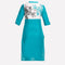 Blue Floral Print 3/4 Sleeve kurta