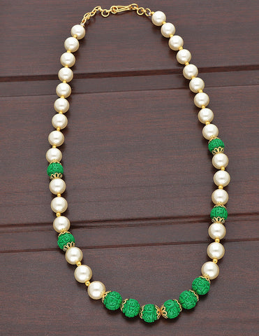 Designer Pearl and Nepali Beads Mala