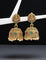 Designer Lakshmi Devi Ruby and Emerald Jhumka Earrings