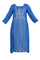 Blue Round Neck Printed kurta