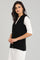 Black V-Neck Sleeveless Sweater