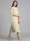 Green Round Neck Printed kurta