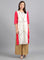 Ecru Round Neck Printed kurta