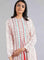 White Mandarin Neck Printed kurta