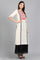 Off-White Round Neck Printed kurta