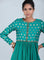 Teal Round Neck Printed kurta