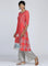 Coral Round Neck Printed kurta