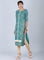 Green Round Neck Embellished kurta