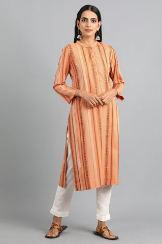 Coral Yarn-dyed kurta