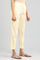 Beige Straight Fit Pure Cotton Trouser Pants