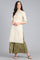 Ecru Round Neck Solid kurta