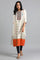 Off-White Round Neck Printed kurta