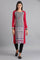 Red Round Neck Winter kurta