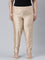 Women Medium Gold Solid Mid Rise Metallic Pants