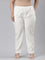 Women Solid Cream Comfort Fit Cotton Pants