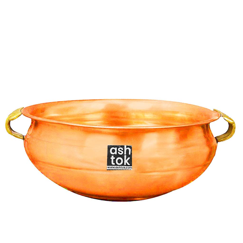 Pure Copper Urli with Brass Handles, Copper Uruli Online