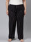 Women Black Printed Woven Viscose Lounge Pants