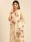 Cream chanderi silk with french knot contrast thread work and sequence