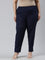 Women Solid Navy Cotton Pencil Pant