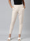 Women Solid Light Beige Stretch Ponte Pants