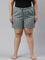 Women Printed Blue Viscose Lounge Shorts