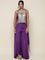 Lavender Georgette Crop top with palazzo set