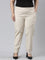 Women Cream Chinos Trousers