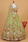 Pista Green Embroidered Lehenga