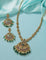 Designer Radiant Emerald Matt Kempu Necklace Set
