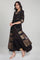 Black Jacquard Mock Layered Dress