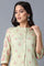 Green Printed Straight Kurta